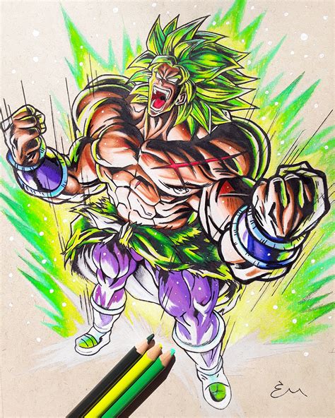 My Drawing Of The New Broly More Drawings In The Link In The Comments