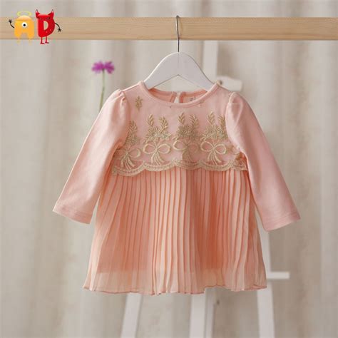 Ad 2015 New Baby Dress Spring Baby Girls Princess Dress Children Pink