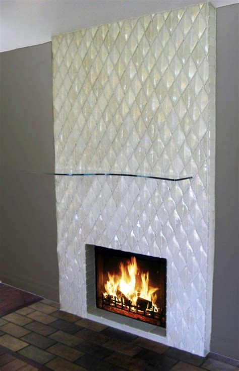 modern fireplace designs with glass built in unique tiled wall