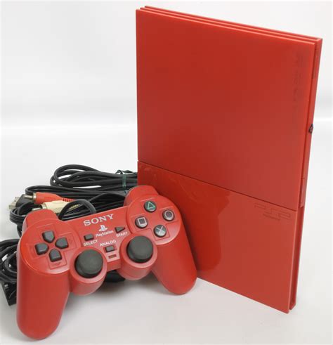 Ps2 Slim Console Scph 90000 Cinnabar Red Playstation 2 Tested Hj1632193