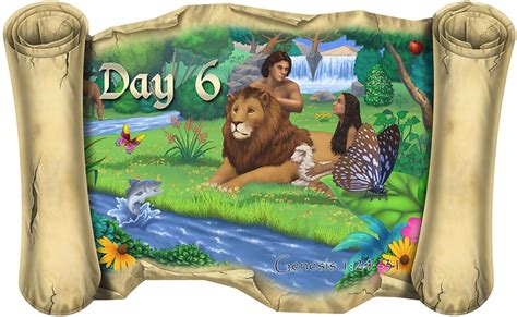 Creation Story Day 6 Bible Scroll Creation Story Genesis Creation