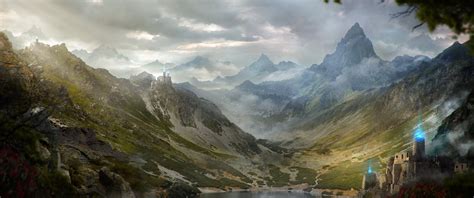 Find hd wallpapers for your desktop, mac, windows, apple, iphone or commercial usage of these download phone wallpaper: Fantasy artwork art landscape nature castle city cities g wallpaper | 4000x1674 | 731567 ...