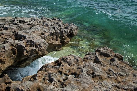 Glass Wave Blowing Rocks Preserve Jupiter Island Florida Photograph By