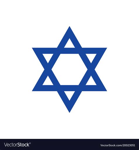 Star David Symbol Judaism Royalty Free Vector Image