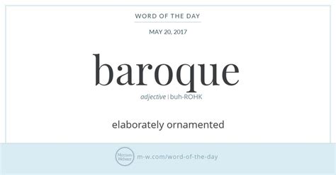 Word Of The Day Baroque
