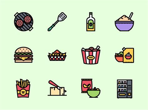 The Food Drinks Icons 100 By Last Spark On Dribbble