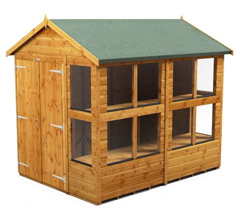 Power 8x6 Apex Potting Shed Double Door Apex Roof Potting Sheds