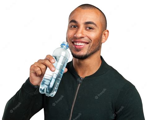 Premium Photo Young Cool Black Man Drinking Water