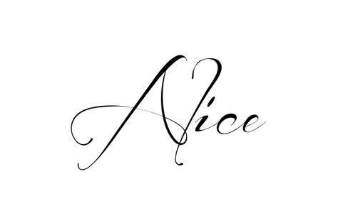 Tatuagem Do Nome Alice Utilizando O Estilo Before The Rain Regular Ems Tattoos Mini Tattoos