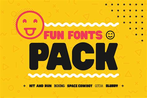 Fun Fonts Pack Bundle 31799 Regular Font Bundles