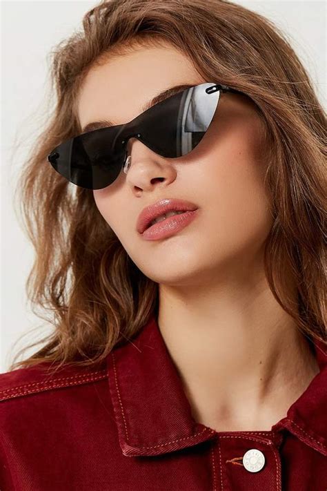 Urban Outfitters Galaxy Monocut Cat Eye Sunglasses