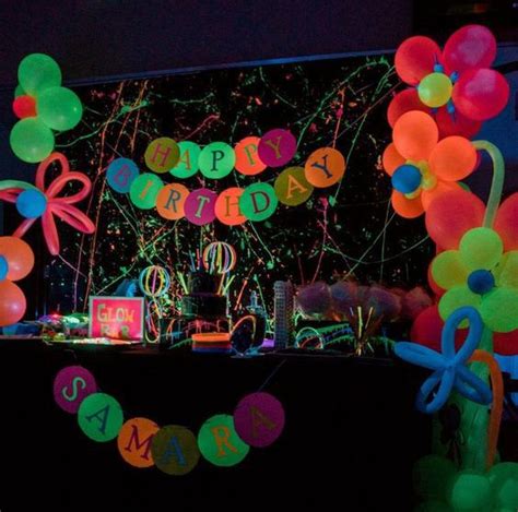 Decoración Fiesta Neón Glow Birthday Party Birthday Party Balloon