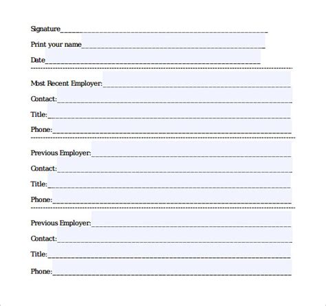 sample reference release forms   ms word