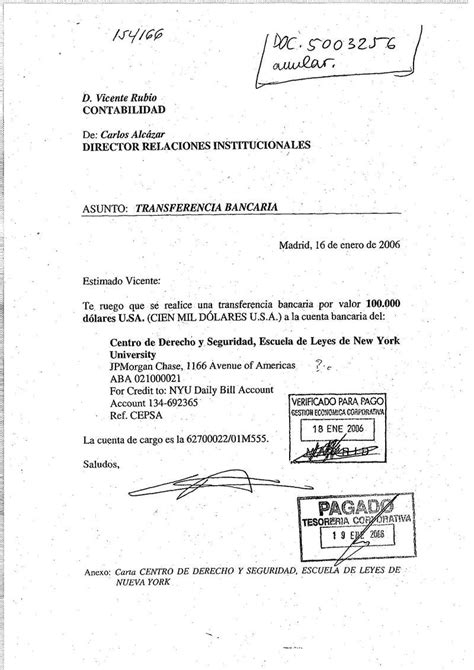 Equipo Nizkor Documentación Aportada Por Banco Santander Y Cepsa A La