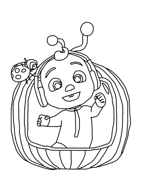 Jj Cocomelon Coloring Page Free Printable Coloring Pages