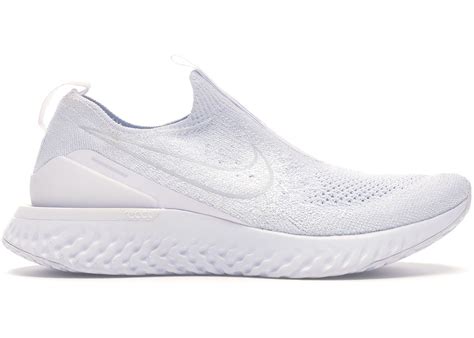 A lightweight react midsole gives you bouncy cushioning. Nike Epic Phantom React Flyknit White Pure Platinum (W ...