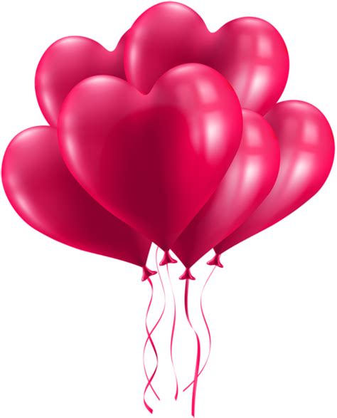 Bunch Of Heart Balloons Transparent Png Image In 2021 Heart Balloons