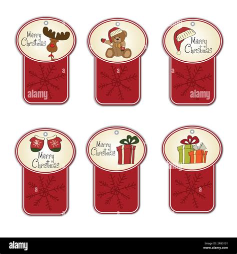 Christmas Labels Set Stock Vector Image And Art Alamy
