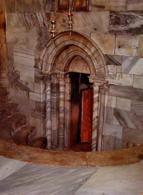 Jesus Birth Site Cave Entrance In Church Of Nativity In Bethlehem