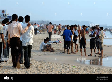 A Public Display Of Affection Amongst Men At Calangute Beach North Goa