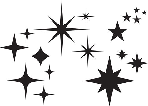 Paquete De Estrellas Silueta 4791142 Vector En Vecteezy