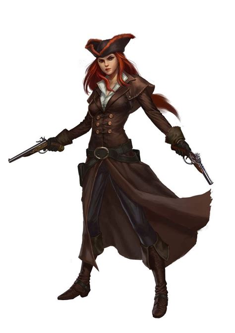 Female Gunslinger By Macarious On Deviantart Fantasy Female Warrior