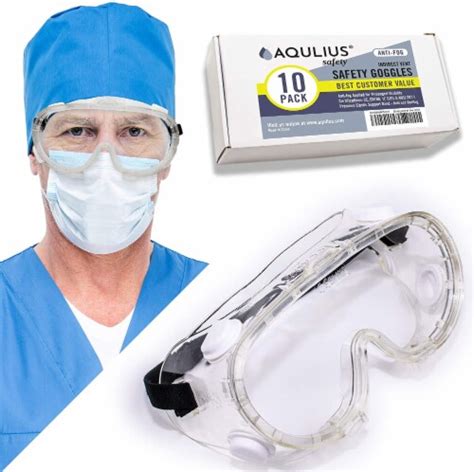 10 pack of lab safety goggles protective goggles indirect ventilation w clear anti fog 10pk