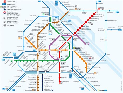 Viennas Subway Map U Bahn Plan Metro Map Subway Map Vienna Austria Images