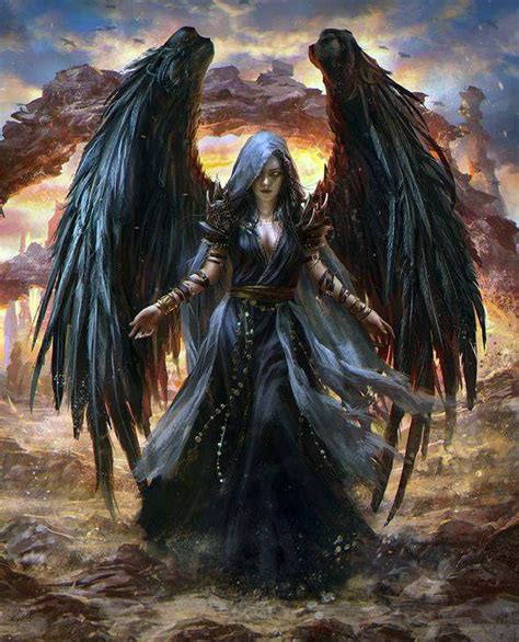 A fallen angel makes an appearance. Fallen Angel | Character art, Fantasy art, Dark fantasy art