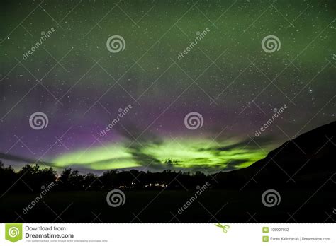 Northern Lights Over Iceland Stock Photo Image Of Astronomy Light