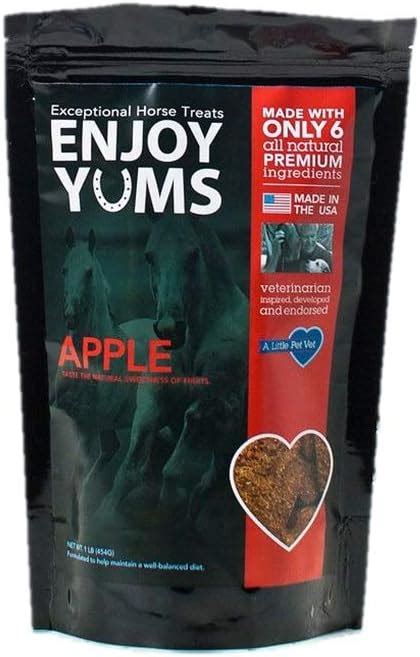 Enjoy Yums Horse Treats Apple Flavor 1 Pound Bag Pet