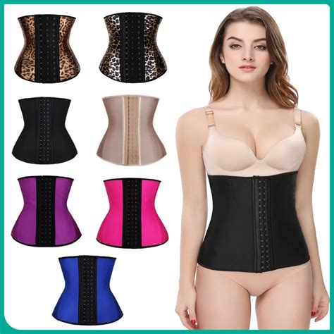 100 latex waist trainer modeling strap corsets steel slimming sheath belly shapewear fitness
