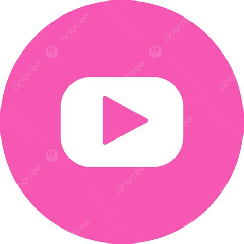 투명 배경으로 Youtube 핑크 아이콘 시계 일러스트 상 비디오 단추 Png 일러스트 및 벡터 에 대한 무료 다운로드