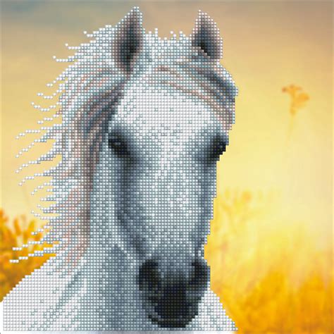 Diamond Art White Horse Leisure Arts Middel Diamond Art By