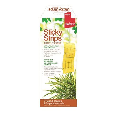 Safers Flying Insect Sticky Strips Traps And Hangers 5 Pk