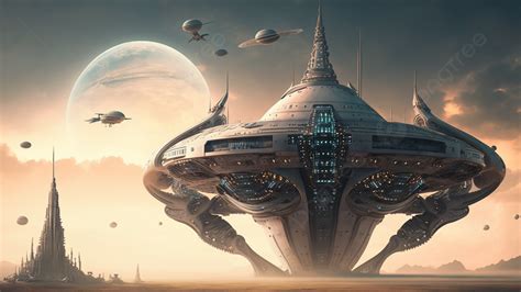 Sci Fi Alien Spaceship Background Science Fiction Alien Spaceship