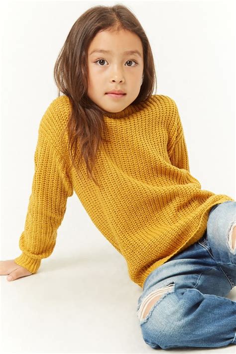 Girls Ribbed Knit Lace Up Sweater Kids Tween Sweaters Sweaters