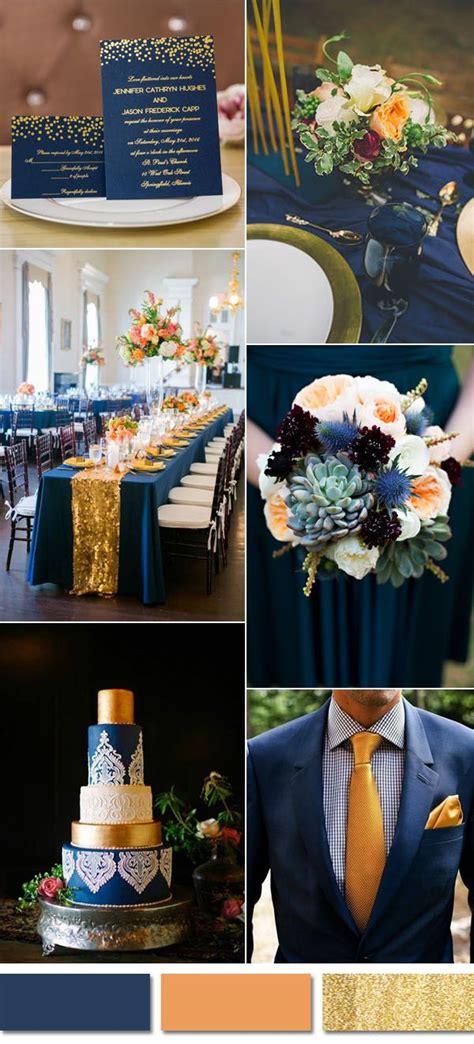 Five Beautiful Foil Invitations Inspired Wedding Color Ideas