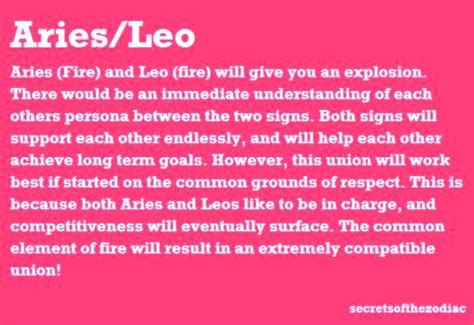 Aries And Leo Compatibility Sex Love And Friendship Aries And Leo