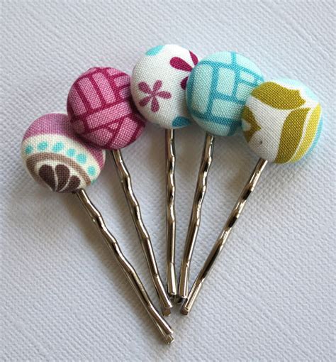 Covered Button Bobby Pins · How To Make A Button Bobby Pin · Other on