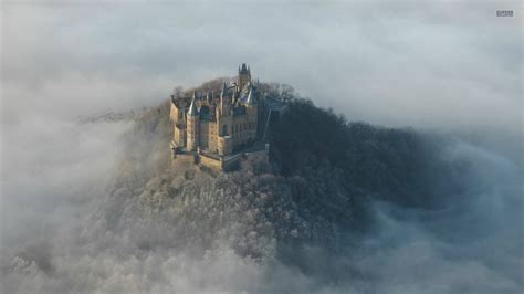 Wallpaper Forest Castle Germany Tower Mist Hohenzollern Terrain
