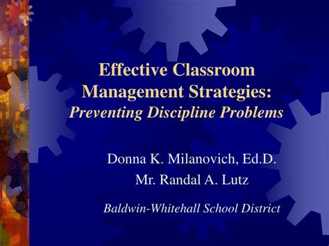 Ppt Effective Classroom Management Strategies Preventing Discipline Problems Powerpoint