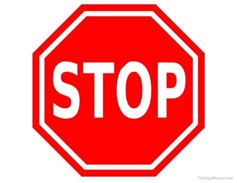 Free Printable Stop Signs Download Free Printable Stop