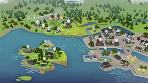 The Sims 4 Get Together Windenburg Interactive Map