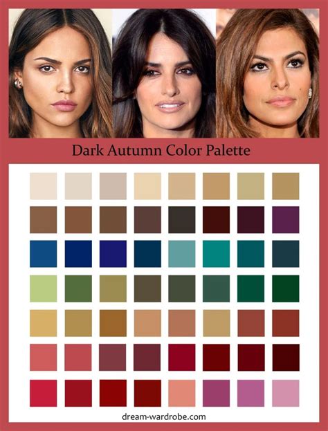 Dark Autumn Deep Autumn Color Palette Autumn Skin Skin Color Palette