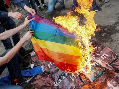 While it's never ok to destroy others' property, it seems martinez's punishment is incredibly harsh considering how other flag burners are able to get away. Rainbow flag burned at Ukraine Pride event - Photos,Images ...