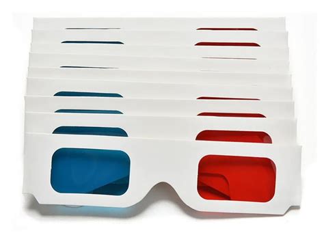 Universal Anaglyph Cardboard Paper Red Blue Cyan 3d Glasses Movie
