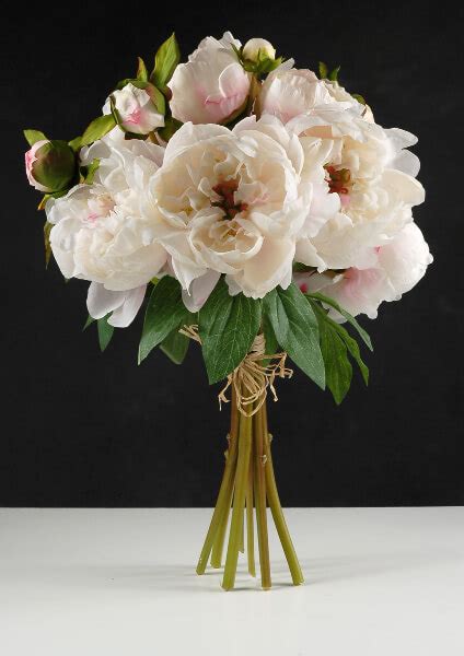 Specifications of the artificial flower: Peony Bouquet Cream Cerise 19in