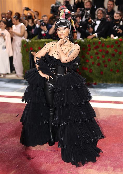 Nicki Minaj Makes Met Gala 2022 Arrival In Barely There Boots
