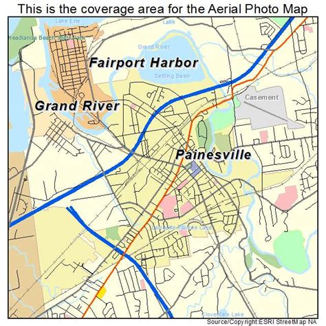 Aerial Photography Map Of Painesville Oh Ohio